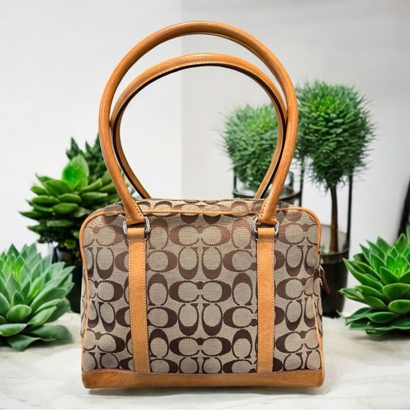 Coach Vintage 1991 Signature Monogram Brown & Tan Tote Rare Limited Edition EUC - Picture 3 of 14